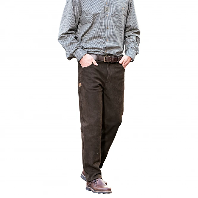 Il Lago Prestige Men's Nubuk Leather Trousers 4 Il Lago Prestige Men's Nubuk Leather Trousers - Image 4