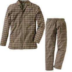 OS Trachten Men's Flannel Pyjamas Long