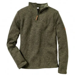 OS Trachten Men's Knitted Fleece Troyer