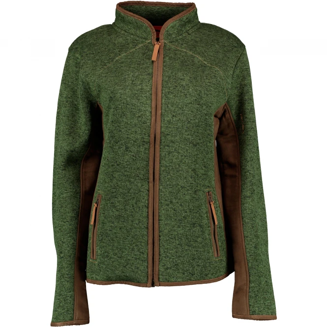 OS Trachten Women's Jacket Knitted Fleece Leather (green) 1 OS Trachten Women's Jacket Knitted Fleece Leather (green)