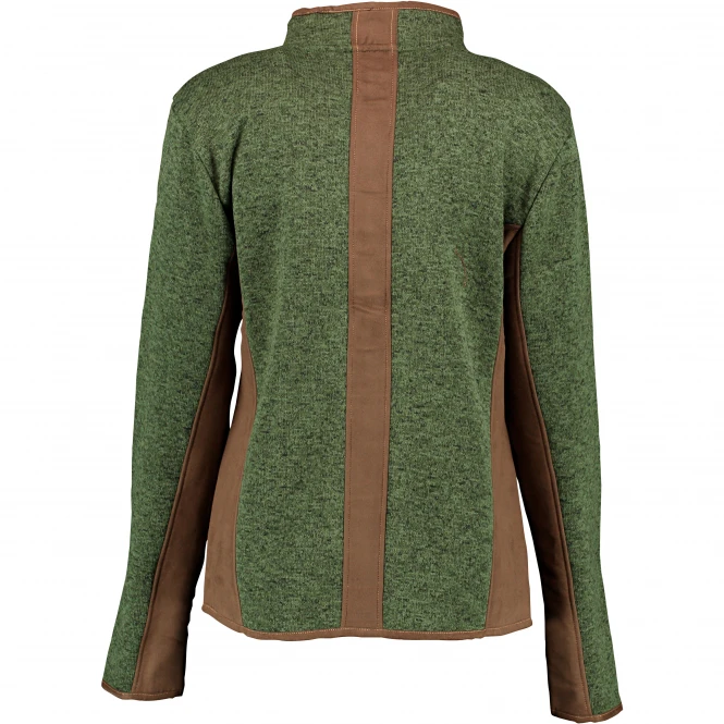 OS Trachten Women's Jacket Knitted Fleece Leather (green) 2 OS Trachten Women's Jacket Knitted Fleece Leather (green) - Image 2